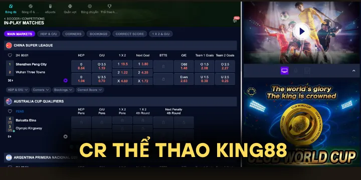 CR thể thao King88 - Tham gia giải trí nhận quà cực khủng